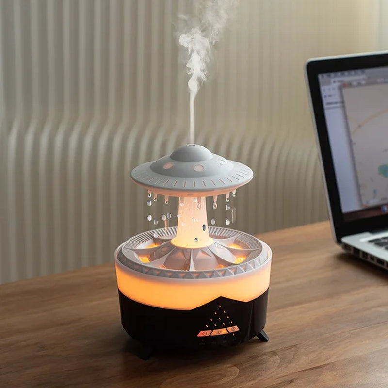 2023 Rain Cloud Night Light Humidifier with Raining Water Drop Sound and 7 Color Led Light Essential Oil Diffuser Aromatherapy