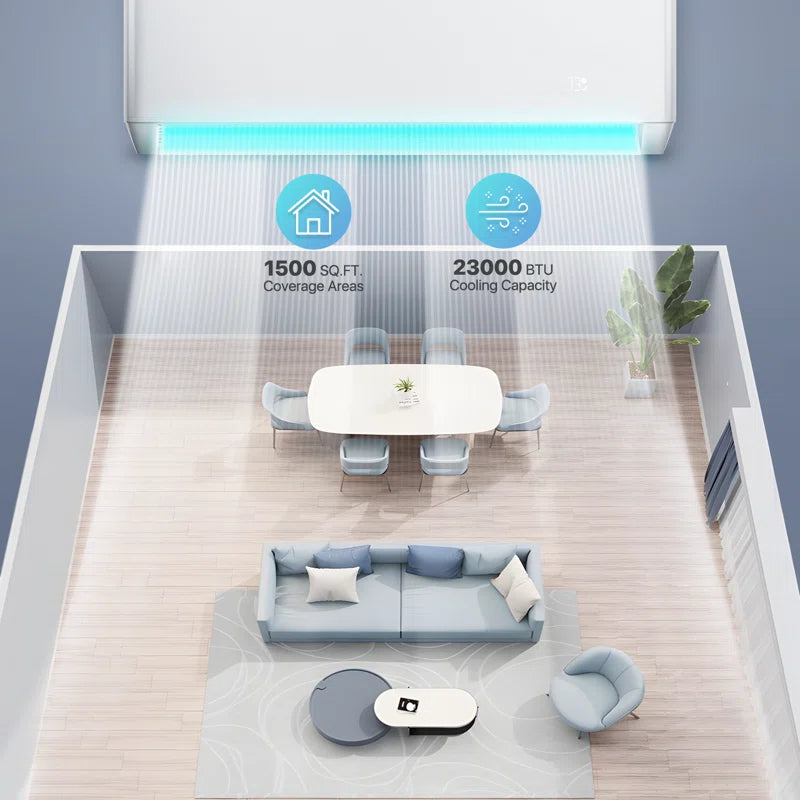 24000 BTU Ductless Mini Split Air Conditioner/Heating System 1500Sq.Ft Heat Pump