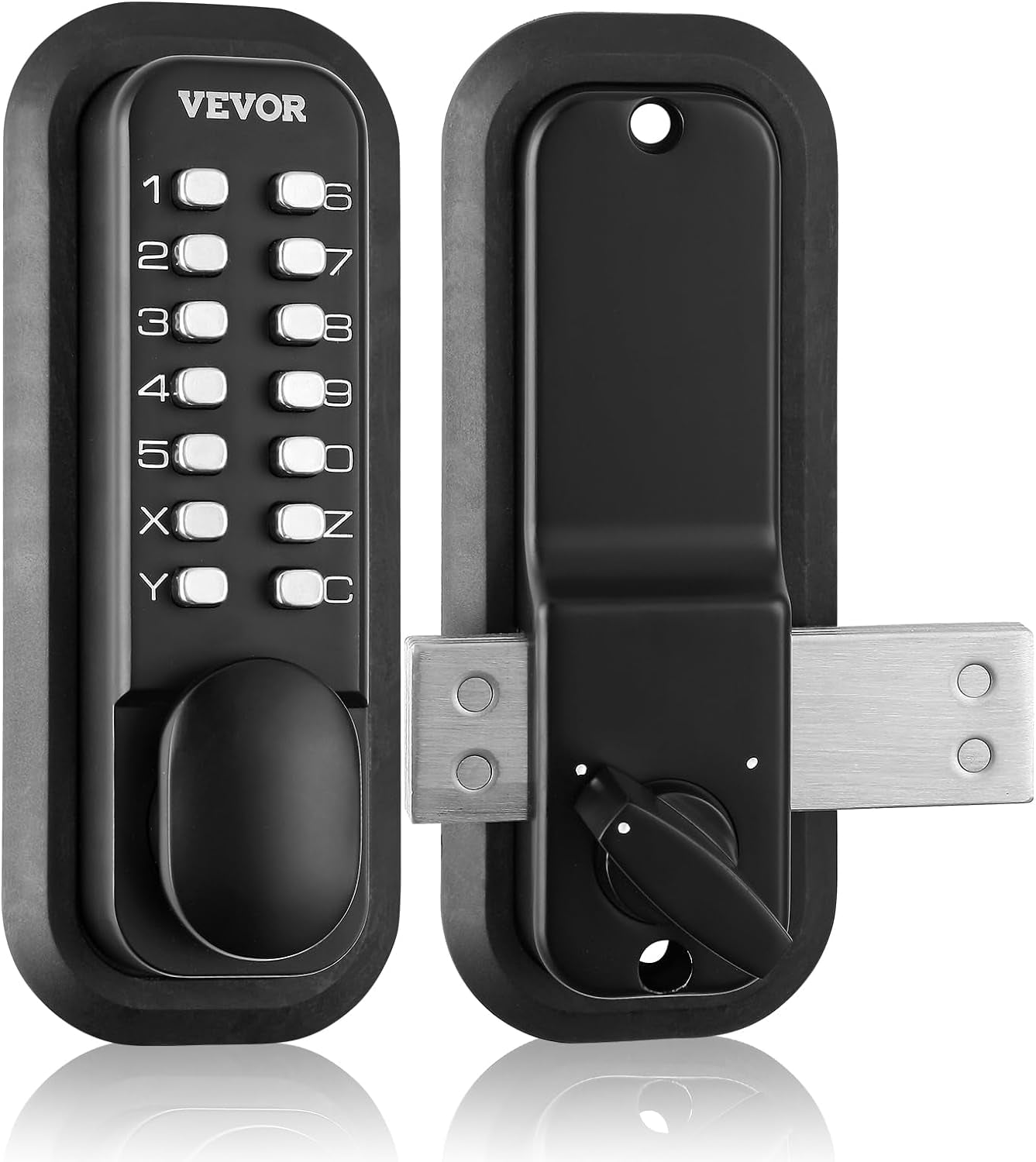 VEVOR Smart Lock, 5-In-1 Smart Door Knob, Fingerprint Deadbolt with App Control, Keyless Entry Door Lock with Independent Handle, Bluetooth Smart Lock, Biometric Door Lock, Keypad Digital Door Lock