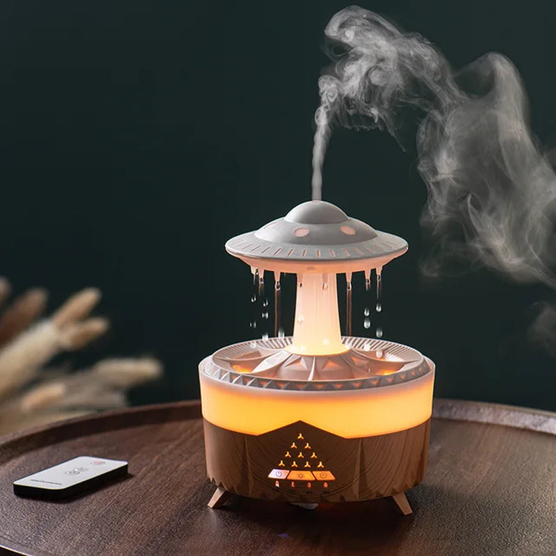 2023 Rain Cloud Night Light Humidifier with Raining Water Drop Sound and 7 Color Led Light Essential Oil Diffuser Aromatherapy