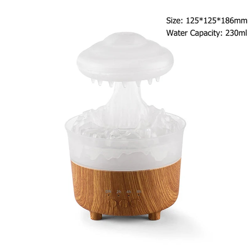 2023 Rain Cloud Night Light Humidifier with Raining Water Drop Sound and 7 Color Led Light Essential Oil Diffuser Aromatherapy
