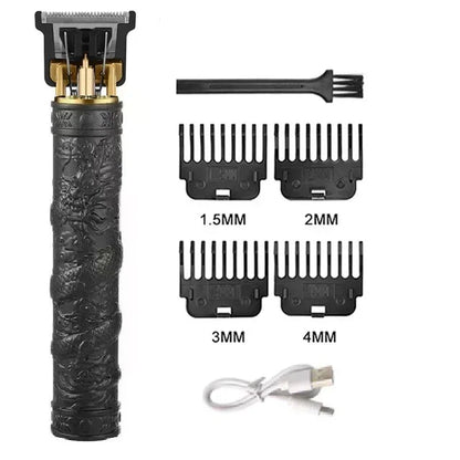 Vintage T9 Electric Hair Cutting Machine Hair Clipper Professional Men Shaver Rechargeable Barber Trimmer for Men Dragon Buddha