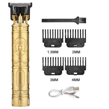 Vintage T9 Electric Hair Cutting Machine Hair Clipper Professional Men Shaver Rechargeable Barber Trimmer for Men Dragon Buddha