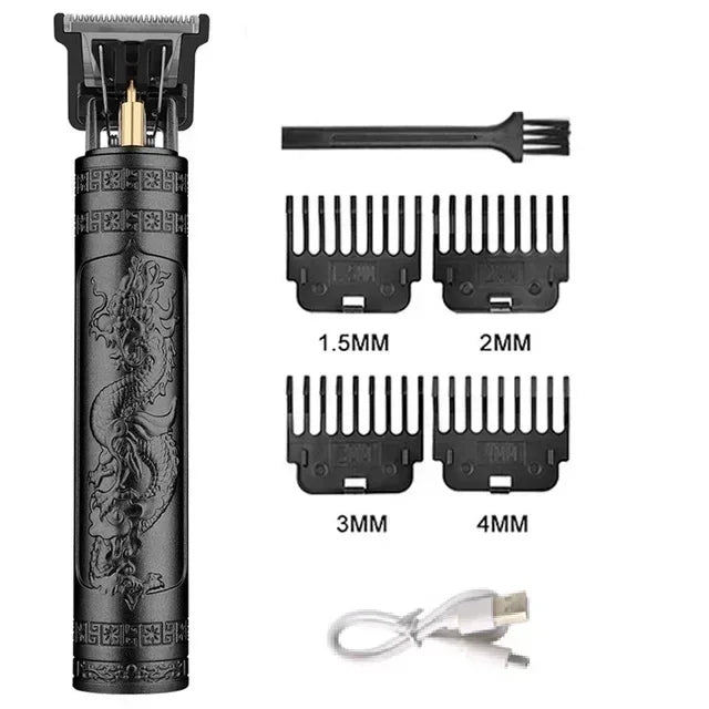 Vintage T9 Electric Hair Cutting Machine Hair Clipper Professional Men Shaver Rechargeable Barber Trimmer for Men Dragon Buddha
