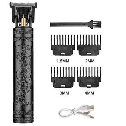 Vintage T9 Electric Hair Cutting Machine Hair Clipper Professional Men Shaver Rechargeable Barber Trimmer for Men Dragon Buddha