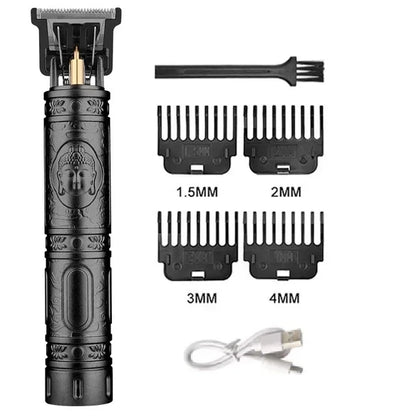 Vintage T9 Electric Hair Cutting Machine Hair Clipper Professional Men Shaver Rechargeable Barber Trimmer for Men Dragon Buddha