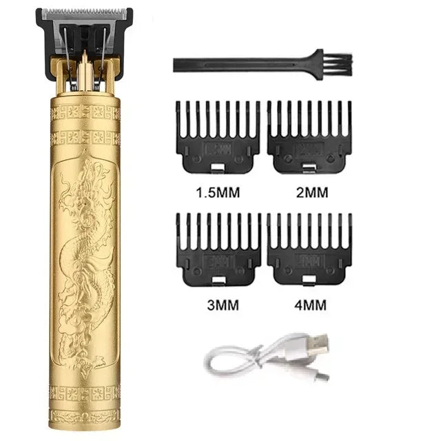 Vintage T9 Electric Hair Cutting Machine Hair Clipper Professional Men Shaver Rechargeable Barber Trimmer for Men Dragon Buddha