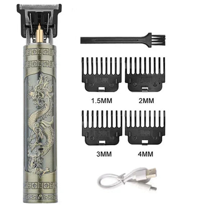 Vintage T9 Electric Hair Cutting Machine Hair Clipper Professional Men Shaver Rechargeable Barber Trimmer for Men Dragon Buddha