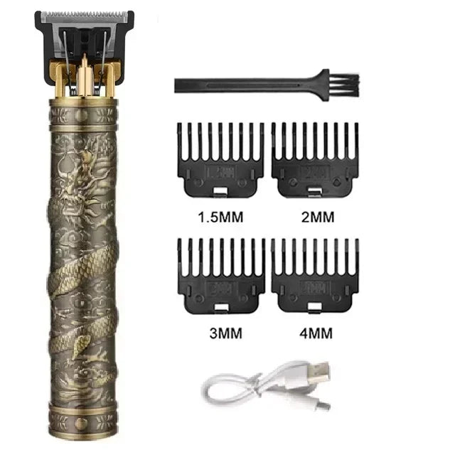Vintage T9 Electric Hair Cutting Machine Hair Clipper Professional Men Shaver Rechargeable Barber Trimmer for Men Dragon Buddha