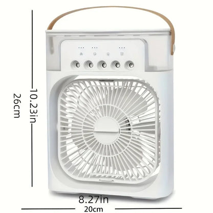 New Mini Portable Air Conditioner Fan Household Small Air Cooler Humidifier Hydrocooling Fans Portable Fans Adjustment 3 Speed